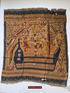 1508 Antique Tampan Ship Cloth with Gorgeous Colors and superb Story-WOVENSOULS-Antique-Vintage-Textiles-Art-Decor