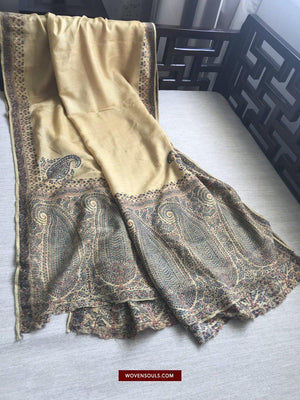 1510 SOLD - Superfine Antique Kashmir Pashmina Dochalla Long Shawl