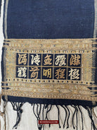 1512 Old Chinese Hainan Meifu Li Ethnic Minority Head wrap turban w Inscription-WOVENSOULS-Antique-Vintage-Textiles-Art-Decor