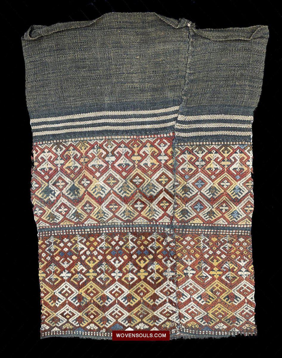 1513 Old Chinese Hainan Run Li Ethnic Minority Woven Skirt-WOVENSOULS-Antique-Vintage-Textiles-Art-Decor