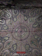 1515 Old Figurative Kashmir Silk Embroidered Amli Shawl-WOVENSOULS-Antique-Vintage-Textiles-Art-Decor