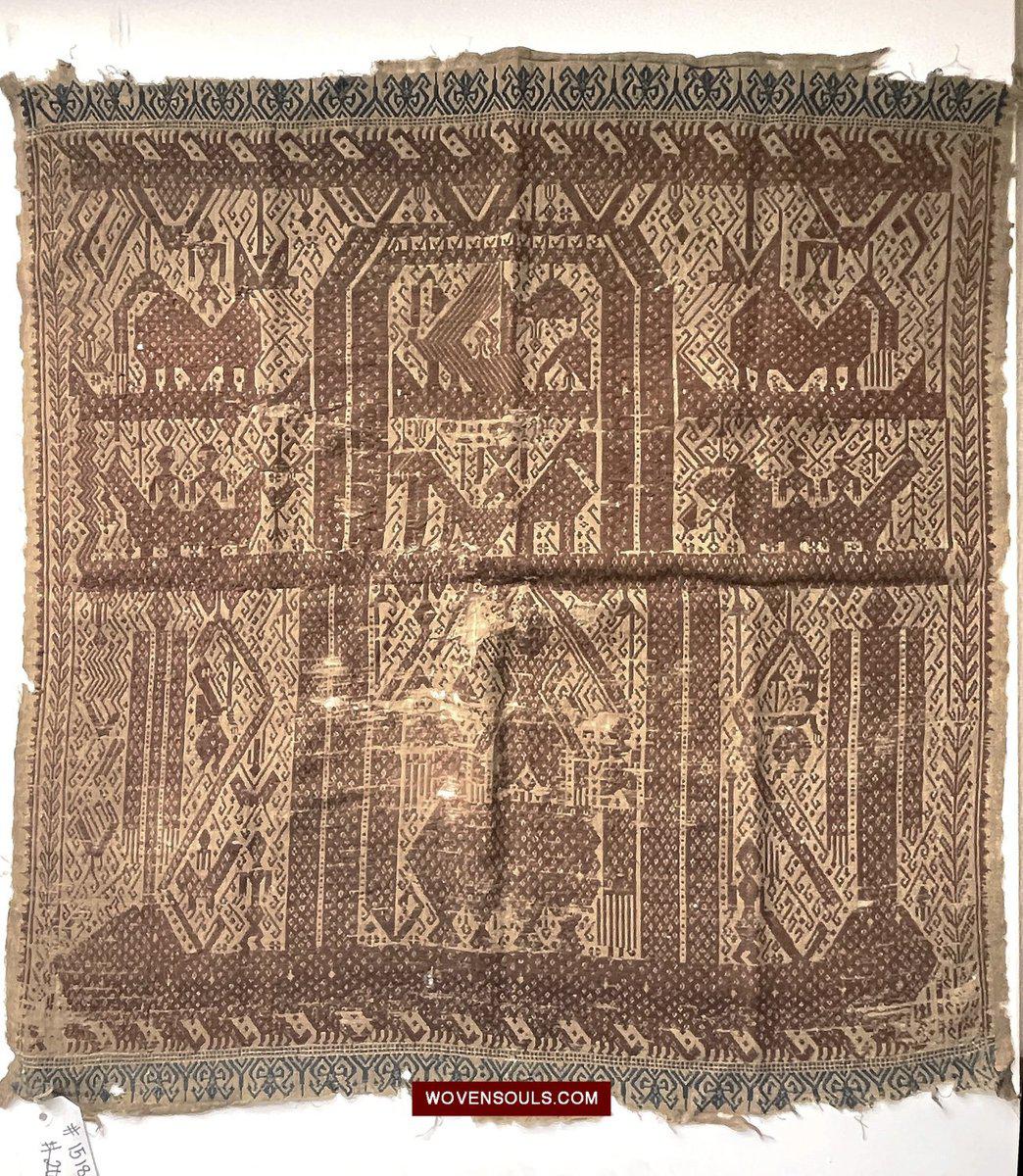 1518 Antique Sumatra Weaving Tampan Shipcloth Textile-WOVENSOULS-Antique-Vintage-Textiles-Art-Decor