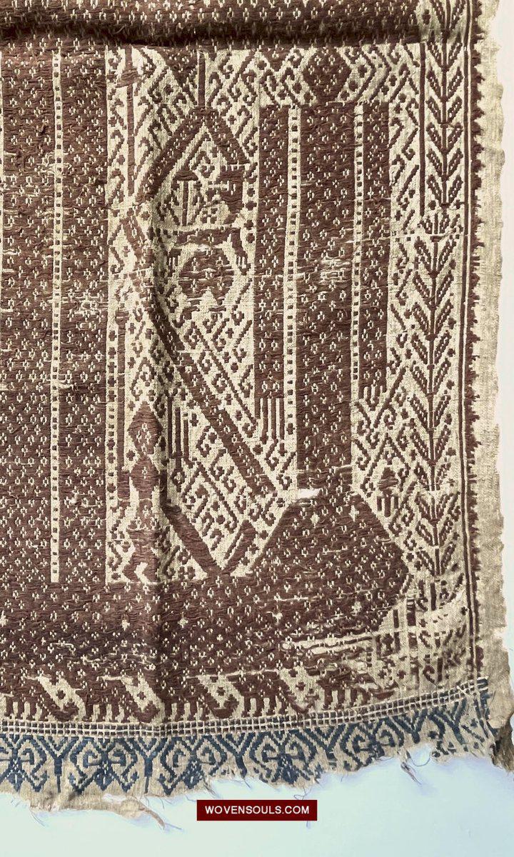 1518 Antique Sumatra Weaving Tampan Shipcloth Textile-WOVENSOULS-Antique-Vintage-Textiles-Art-Decor