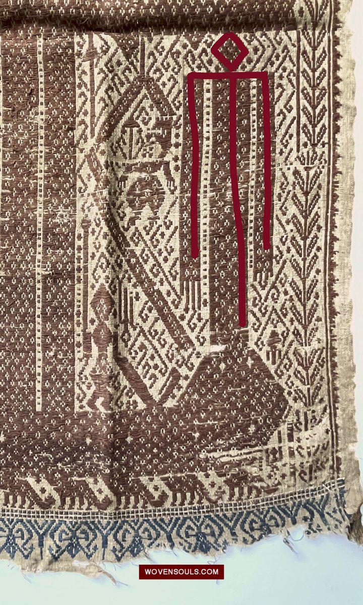 1518 Antique Sumatra Weaving Tampan Shipcloth Textile-WOVENSOULS-Antique-Vintage-Textiles-Art-Decor