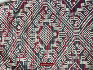 1519 Semi-Antique Three Colored Pua Pilih Dayak Weaving Borneo-WOVENSOULS-Antique-Vintage-Textiles-Art-Decor