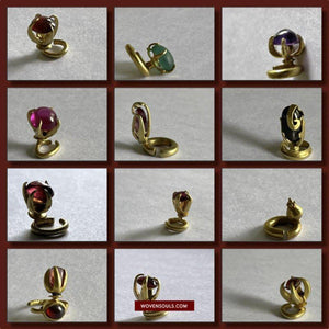 1522-B Set of Twelve Majapahit Prambanan Javanese Gold Rings-WOVENSOULS-Antique-Vintage-Textiles-Art-Decor