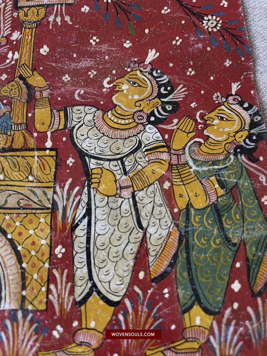 1524 Pata Chitra Painting Art From Jagannath Puri - Jatri Patta-WOVENSOULS-Antique-Vintage-Textiles-Art-Decor