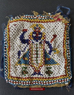 1539 SOLD - Old Srinathji Indian Art Beadwork-WOVENSOULS-Antique-Vintage-Textiles-Art-Decor