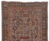 1540 Antique White Field Shekarlou Shekarlu Qashqai Rug with Animals in the Border - NFS-WOVENSOULS-Antique-Vintage-Textiles-Art-Decor