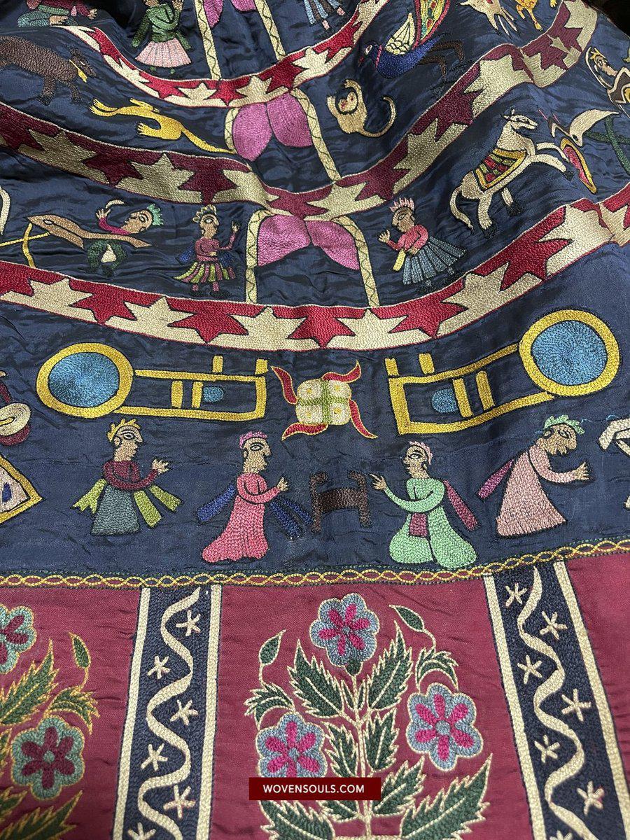 1541 SOLD Old Jain Pichvai Silk Mochi Embroidery Art - Lord Mahavir ...