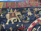 1541 Old Jain Pichvai Silk Mochi Embroidery Art - Lord Mahavir-WOVENSOULS-Antique-Vintage-Textiles-Art-Decor