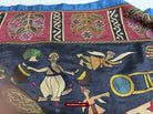 1541 Old Jain Pichvai Silk Mochi Embroidery Art - Lord Mahavir-WOVENSOULS-Antique-Vintage-Textiles-Art-Decor