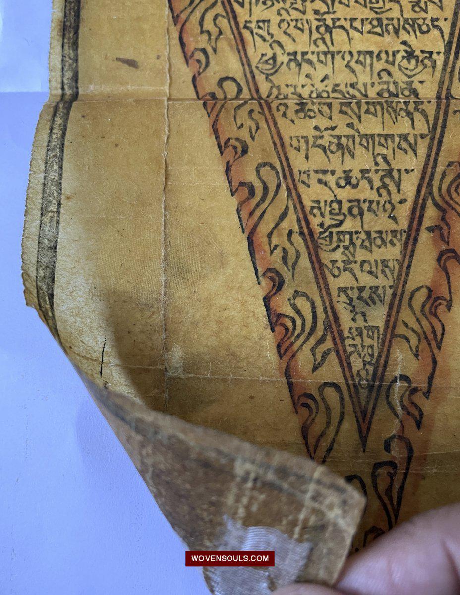 1542 SOLD Antique Buddhist Tibetan Manuscript - Phurba-WOVENSOULS-Antique-Vintage-Textiles-Art-Decor