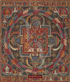 1545 Print of Antique Himalayan Thangka Art - Tibetan Mandala-WOVENSOULS-Antique-Vintage-Textiles-Art-Decor