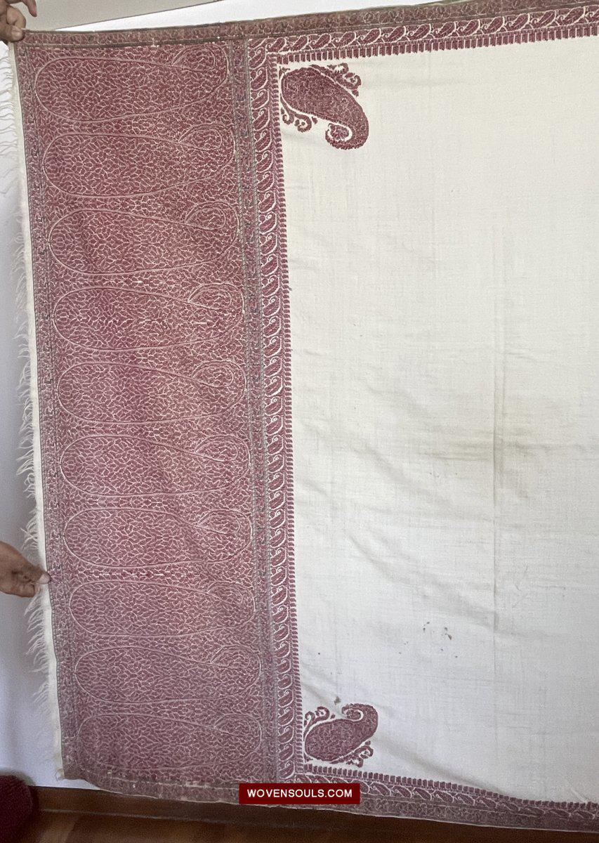 1548 Antique Dochalla Long Shawl-WOVENSOULS-Antique-Vintage-Textiles-Art-Decor