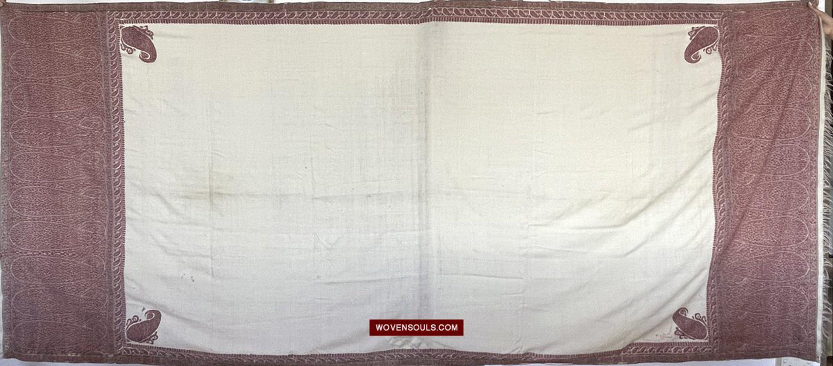 1548 Antique Dochalla Long Shawl-WOVENSOULS-Antique-Vintage-Textiles-Art-Decor