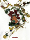 1550 Rare Vintage Beaded Tassels Tribal Hair Ornament Fumtu-WOVENSOULS-Antique-Vintage-Textiles-Art-Decor