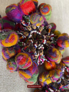 1556 Gorgeous Vintage Beaded Camel Wool Tassels-WOVENSOULS-Antique-Vintage-Textiles-Art-Decor