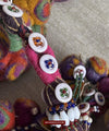 1556 Gorgeous Vintage Beaded Camel Wool Tassels-WOVENSOULS-Antique-Vintage-Textiles-Art-Decor