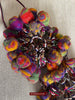1556 Gorgeous Vintage Beaded Camel Wool Tassels-WOVENSOULS-Antique-Vintage-Textiles-Art-Decor