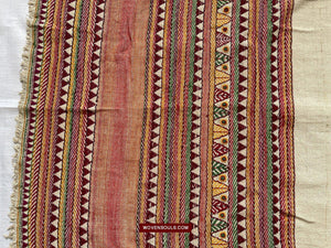1558 SOLD Rare Vintage Orissa Odisha Gond Tribal Shawl Cotton-WOVENSOULS-Antique-Vintage-Textiles-Art-Decor