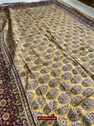 1559 Beautiful Soft Mulmul Scarf with Hand Block Printing - Indian Textile Art-WOVENSOULS-Antique-Vintage-Textiles-Art-Decor