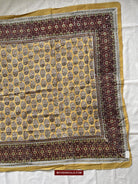 1559 Beautiful Soft Mulmul Scarf with Hand Block Printing - Indian Textile Art-WOVENSOULS-Antique-Vintage-Textiles-Art-Decor