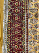 1559 Beautiful Soft Mulmul Scarf with Hand Block Printing - Indian Textile Art-WOVENSOULS-Antique-Vintage-Textiles-Art-Decor