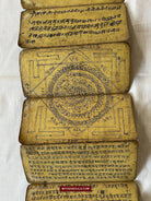 1560 Ancient Nepal Hindu Manuscript Scroll W Paintings / Nag Devi-WOVENSOULS-Antique-Vintage-Textiles-Art-Decor