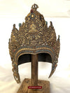1561 SOLD - Antique Buddhist Ceremonial Crown for Lama / Priest-WOVENSOULS-Antique-Vintage-Textiles-Art-Decor
