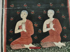 1562 LOT of 3 Paintings from antique Phra Malai Manuscripts-WOVENSOULS-Antique-Vintage-Textiles-Art-Decor