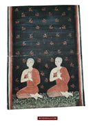 1562 LOT of 3 Paintings from antique Phra Malai Manuscripts-WOVENSOULS-Antique-Vintage-Textiles-Art-Decor