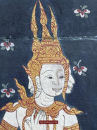 1564 SOLD LOT of 4 Paintings from Antique Phra Malai Manuscripts-WOVENSOULS-Antique-Vintage-Textiles-Art-Decor