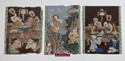 1566 LOT of 3 Paintings with Important Monk Scenes from Antique Phra Malai Manuscripts-WOVENSOULS-Antique-Vintage-Textiles-Art-Decor