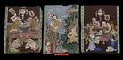 1566 LOT of 3 Paintings with Important Monk Scenes from Antique Phra Malai Manuscripts-WOVENSOULS-Antique-Vintage-Textiles-Art-Decor