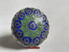 1568 Antique Silver Ring Blue Green Enamel Kohistan-WOVENSOULS-Antique-Vintage-Textiles-Art-Decor