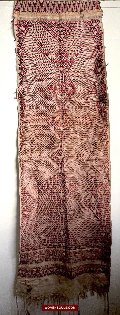 1579 Antique Figurative Pilih Woven Cloth Iban Dayak Textile from Borneo-WOVENSOULS-Antique-Vintage-Textiles-Art-Decor