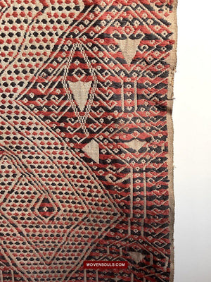 1579 Antique Figurative Pilih Woven Cloth Iban Dayak Textile from Borneo-WOVENSOULS-Antique-Vintage-Textiles-Art-Decor