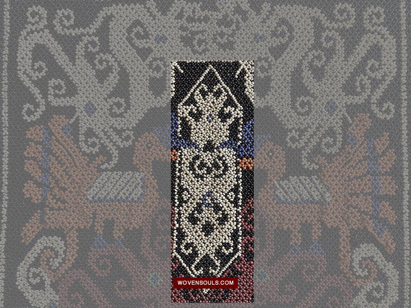 1571 Antique Beaded Iban Wedding Skirt Panel for Kain Manek-WOVENSOULS-Antique-Vintage-Textiles-Art-Decor