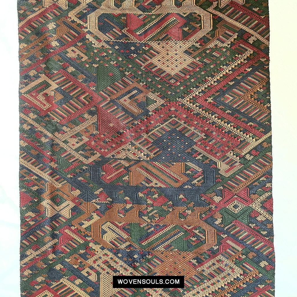 1573 Tissage cérémoniel de soie vintageArt textile du Laos-WOVENSOULS Textiles anciens et galerie d'art