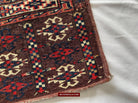 1575 Pair Antique Turkmen Yomud Yomut Chuval Juval w Backing-WOVENSOULS-Antique-Vintage-Textiles-Art-Decor