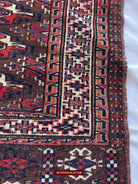 1575 Pair Antique Turkmen Yomud Yomut Chuval Juval w Backing-WOVENSOULS-Antique-Vintage-Textiles-Art-Decor