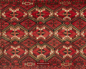 1577 Ersari Juval Chuval Turkmen Bagface Ikat Gaimak Gol Design-WOVENSOULS-Antique-Vintage-Textiles-Art-Decor