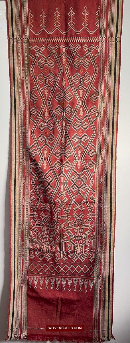 1580 Rare Old Woven Figurative Pua Sungkit with Tree of Life-WOVENSOULS-Antique-Vintage-Textiles-Art-Decor