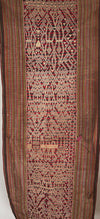 1583 Old Iban Pua Pilih Dayak Textile with Girl motif-WOVENSOULS-Antique-Vintage-Textiles-Art-Decor