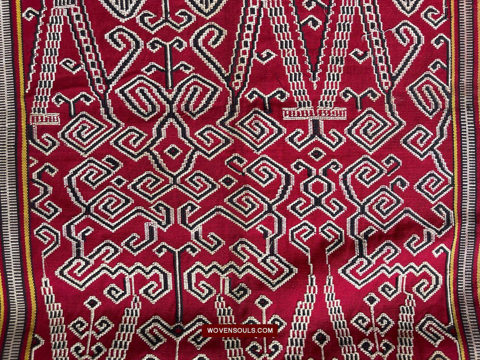 1584 Pua Sungkit tissé vintage de Bornéo-WOVENSOULS-Antique-Vintage-Textiles-Art-Décor