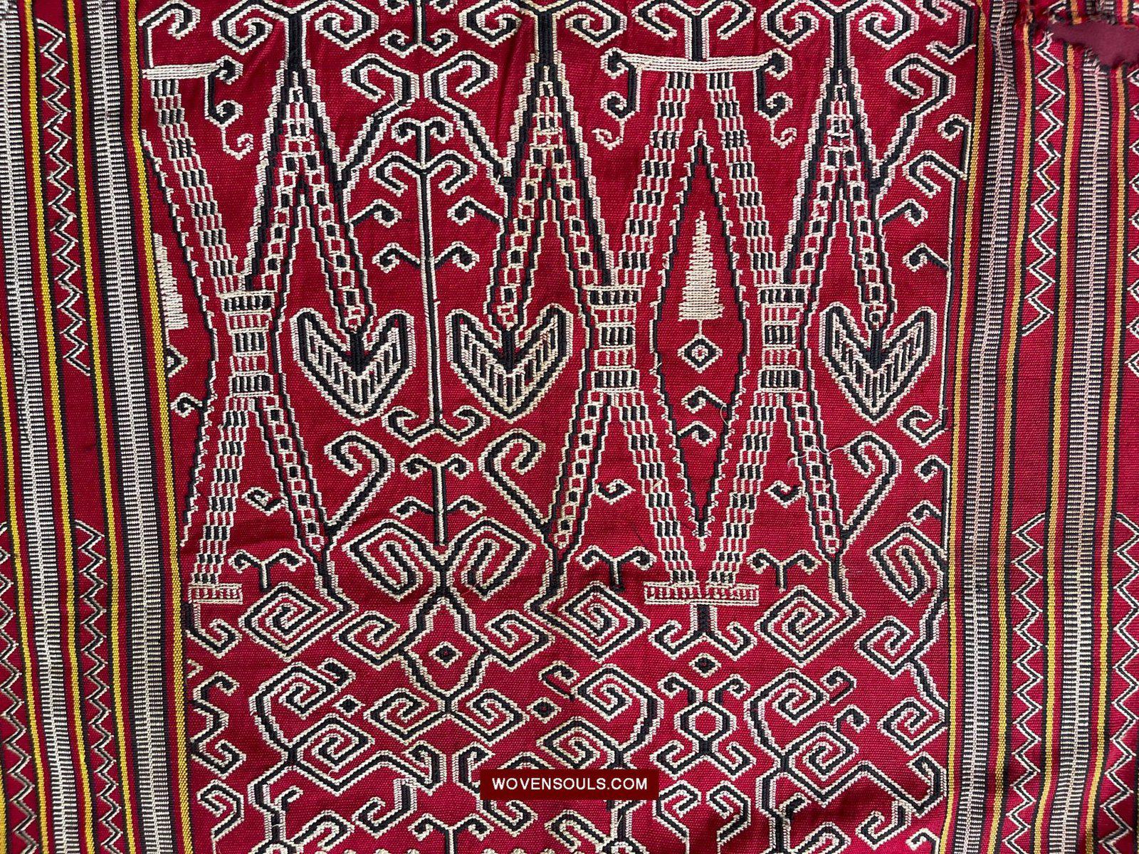 1584 Pua Sungkit tissé vintage de Bornéo-WOVENSOULS-Antique-Vintage-Textiles-Art-Décor