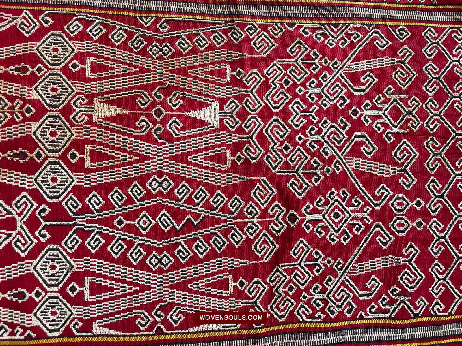 1584 Pua Sungkit tissé vintage de Bornéo-WOVENSOULS-Antique-Vintage-Textiles-Art-Décor
