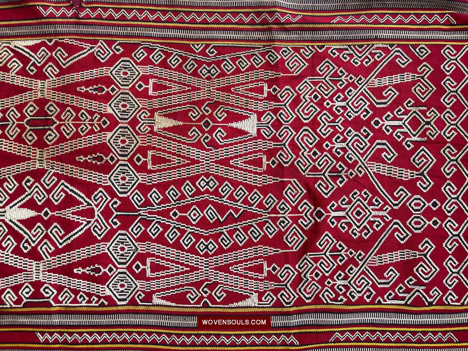 1584 Pua Sungkit tissé vintage de Bornéo-WOVENSOULS-Antique-Vintage-Textiles-Art-Décor