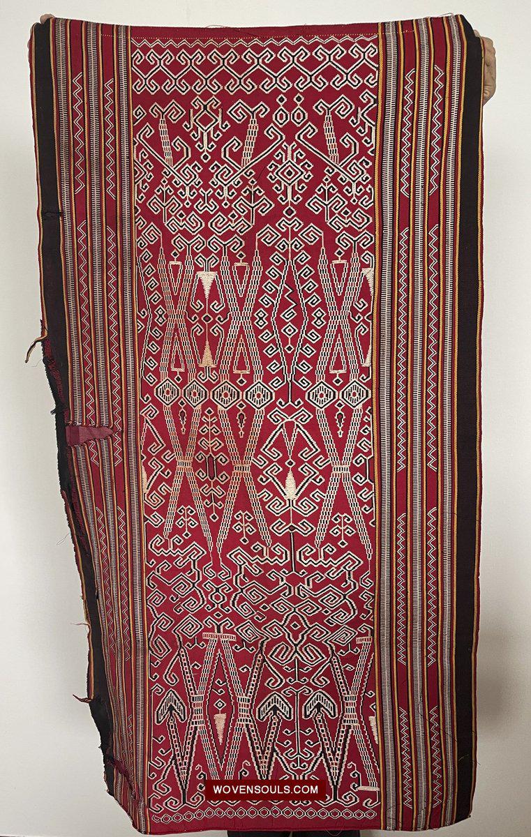 1584 Pua Sungkit tissé vintage de Bornéo-WOVENSOULS-Antique-Vintage-Textiles-Art-Décor